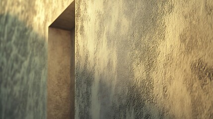 Smooth taupe stucco wall with soft evening light