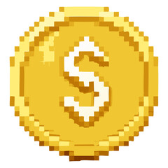 Fototapeta premium Gold coin dollar us currency money icon sign or symbol business and financial exchange 3D