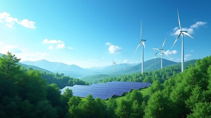 Blurred nature landscape background for design