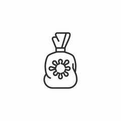 trash with splatter icon sign vector