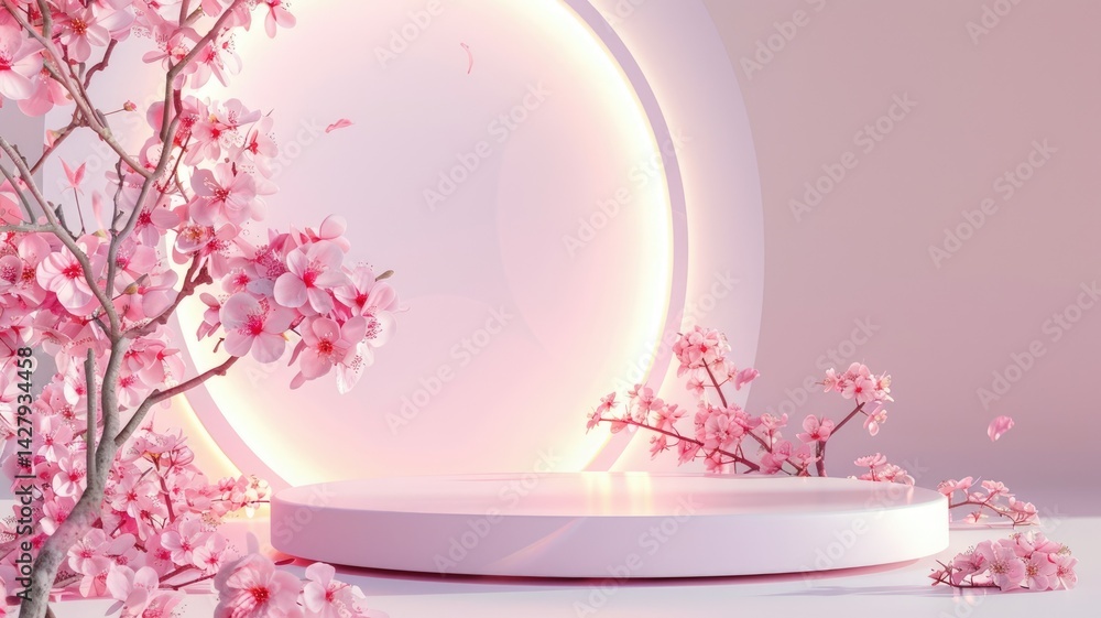 Poster abstract image beautiful geometric frame with digital style neon light decorated in room with fantas