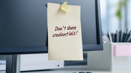 Data protection is essential to prevent breach remember to keep your credentials secure and never share them with others