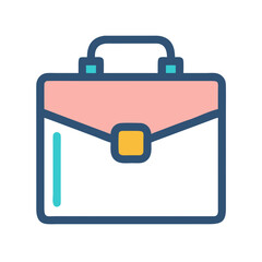 Stylish Business Briefcase Icon for Professionals and Commuters on a Black Background