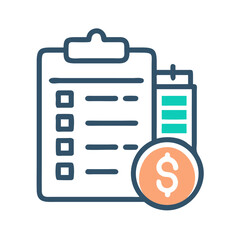 Financial Checklist: Accounting, Budgeting, and Expense Management Icon for Business Success