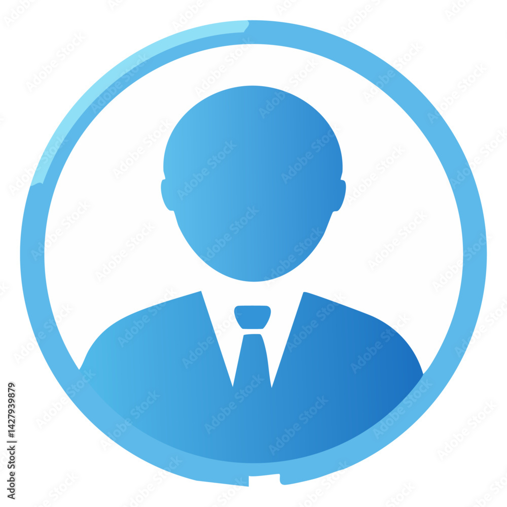 Poster user icon button. blue user icon symbol or website admin social profile login communication website 