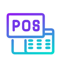 Point of Sale System Icon, POS Terminal, Digital Payment Solution