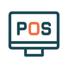 Point of Sale (POS) System Icon with a Modern and Clean Design