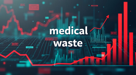 Fototapeta premium Data Visualization of Medical Waste Management Trends and Analytics Insights