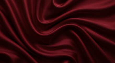 Fototapeta premium Burgundy Silk Fabric Waves