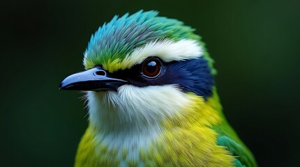 Closeup colorful tropical bird image