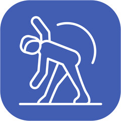 Athlete Stretching Icon