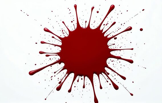 A red paint splatter on a white background._00001.realesrgan