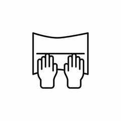 hand massage icon sign vector