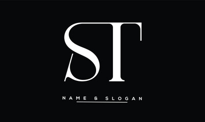 ST, TS Abstract Letters Logo Monogram