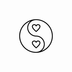 heart harmony icon sign vector