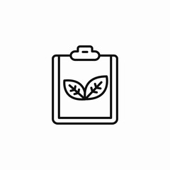 herbal note icon sign vector