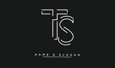 ST, TS Abstract Letters Logo Monogram