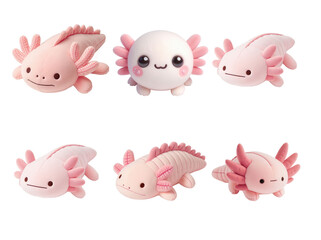 Axolotl plushie collection six adorable creatures