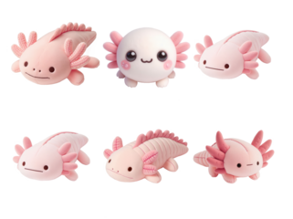 Axolotl plushie collection six adorable creatures