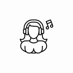 music lover icon sign vector