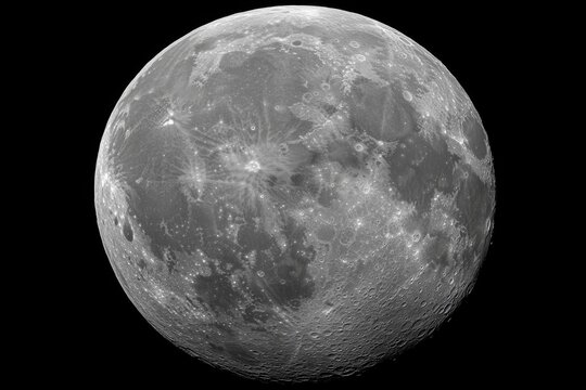 Detailed view of the Moon's surface