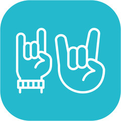 Rock Hand Gesture Icon