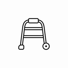 walked air wheelchair icon sign vector