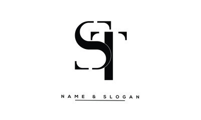 ST, TS Abstract Letters Logo Monogram