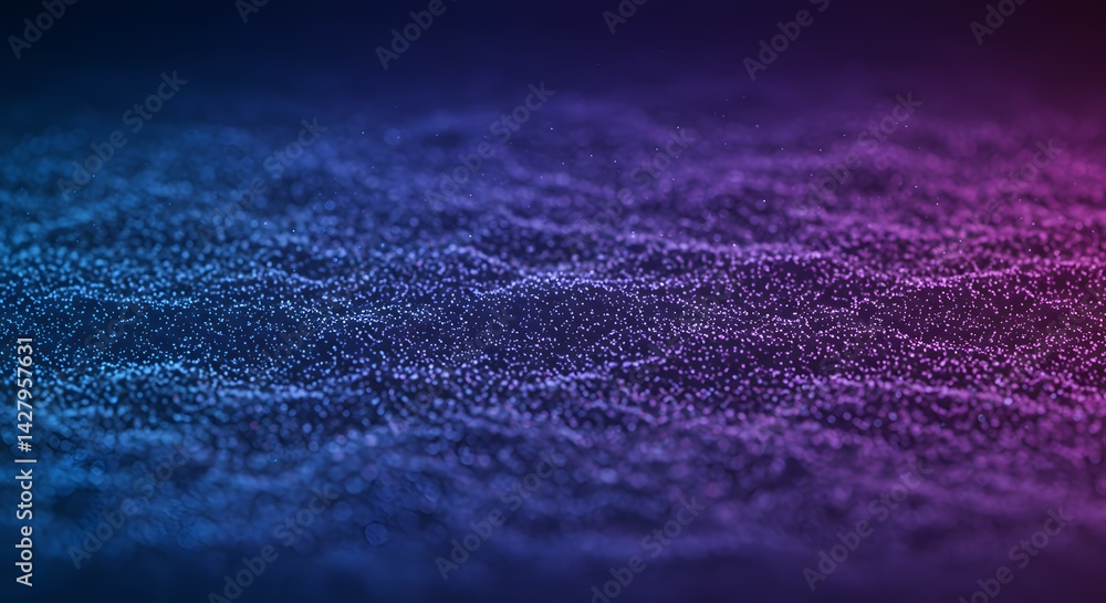 Poster abstract purple and blue digital particle wave background texture high-resolution image for design p