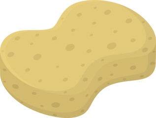 Cleaning sponge isolated on white. Illustration with element for washing, cleaning and household