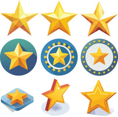 Star winner rating review icon sign