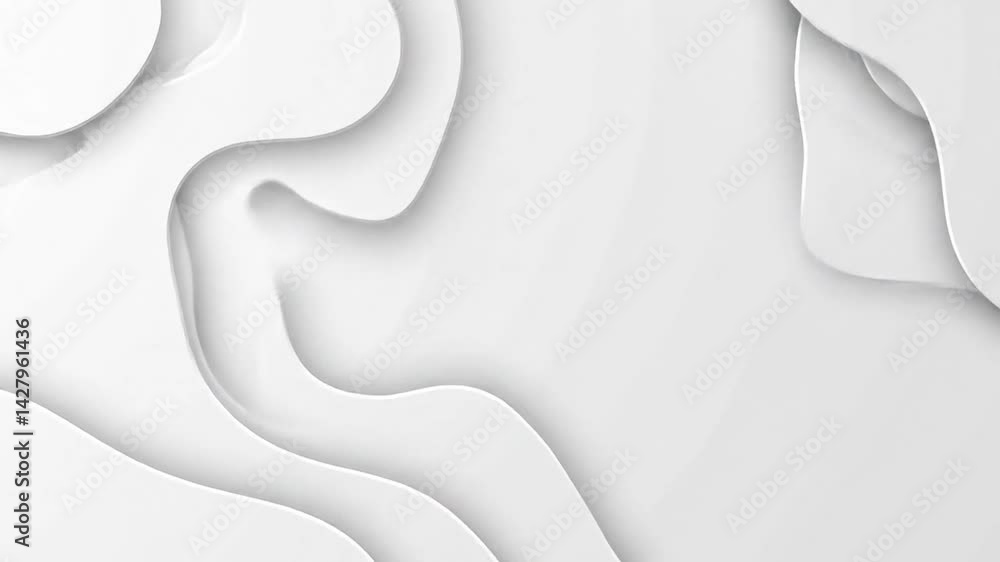 Aufkleber abstract white wave forms a dynamic motion background