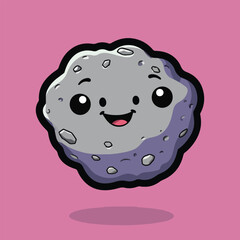 Asteroid Day June 30 awareness vector design – asteroid characters, asteroid facts infographic, Earth and space illustration, cosmic theme, solid color, no gradient, flat style vector