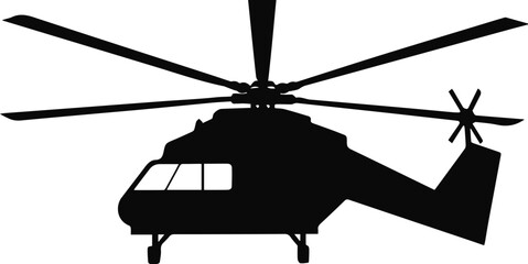 helicopter silhouette vector illustration