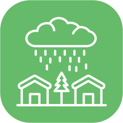 Monsoon Climate Icon