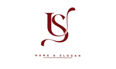 SU, US Abstract Letters Logo Monogram