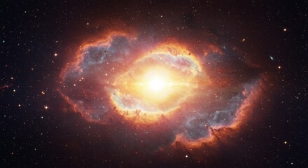 Naklejka premium Cosmic explosion in deep space with vibrant colors 