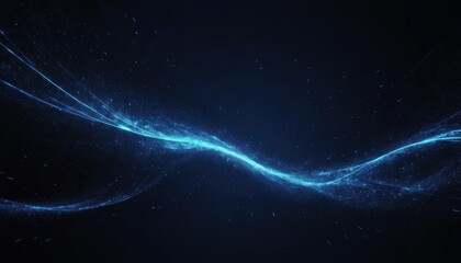 Abstract blue cosmos design with glowing stars and a nebula creates a bright, fractal galaxy night sky wallpaper