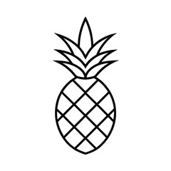pineapple tribal pattern black line art vector for web and graphic design
