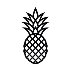 Obraz premium pineapple tribal style scaly texture black line art for web and graphic design