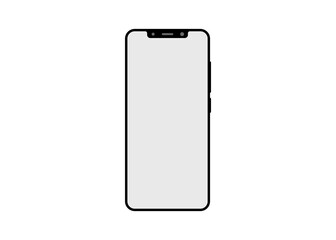 Mobile Phone Display on Transparent Background