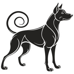 dog on white background