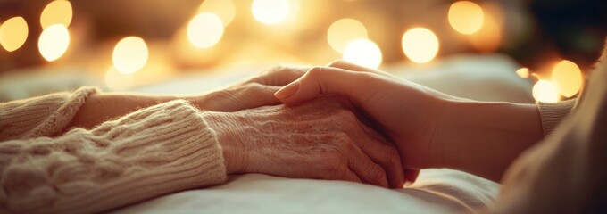 Holding hands in a warm, intimate moment celebrating connection and love during the holiday season