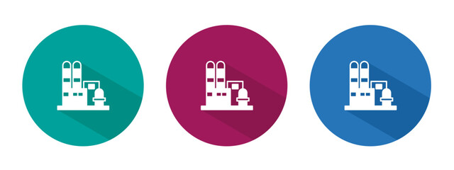 Icon for factory vector illustration in flat.