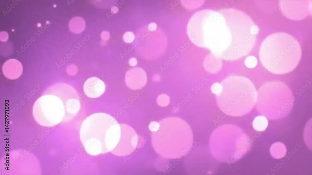 Poster pink bokeh lights floating gently in motion