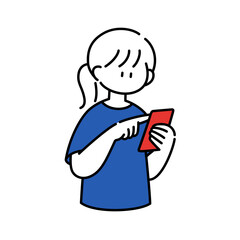 前にいいねしたツイートが見つからない女の子のイラスト