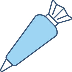 A simple line drawing of a Piping Bag