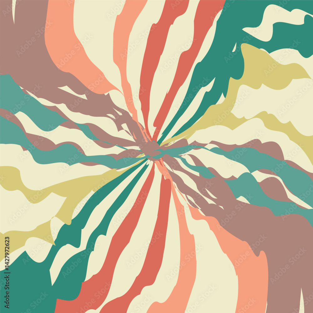 Poster colorful geometric shapes swirl abstract seamless pattern background. modern vector design for wallp