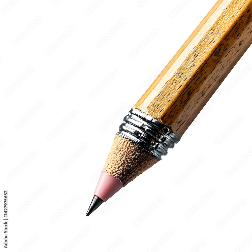 Poster close up of a sharp wooden pencil with a precise pointed tip ready for writing sketching or creating