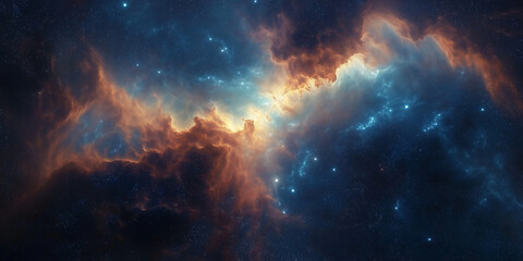 Fototapeta premium Cosmic Nebula Vibrant Celestial Landscape for Sci Fi Fantasy and Space Exploration Designs